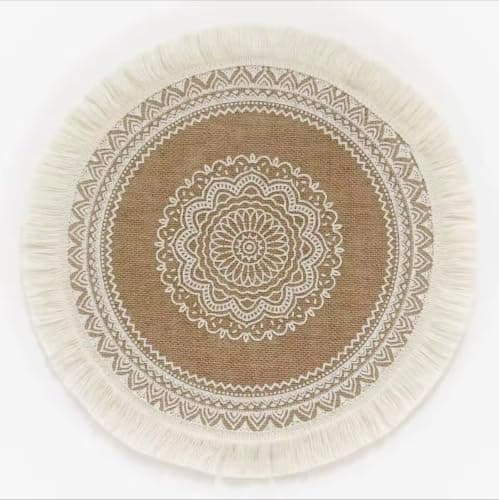 Multifunctional Burlap Coaster - Food and Drink Coaster - Coaster for Serving Plates, Cups - Suitable for Coordinating Dining Table and Hospitality - AM