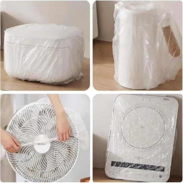 10 pcs Kitchen Appliance Covers Thick Clear Dust Cover Keeping Fresh Seal Bowl Stretchy Kitchen Cookware Small Appliance Toaster, Microwave, Blenders and Kettels Container lid