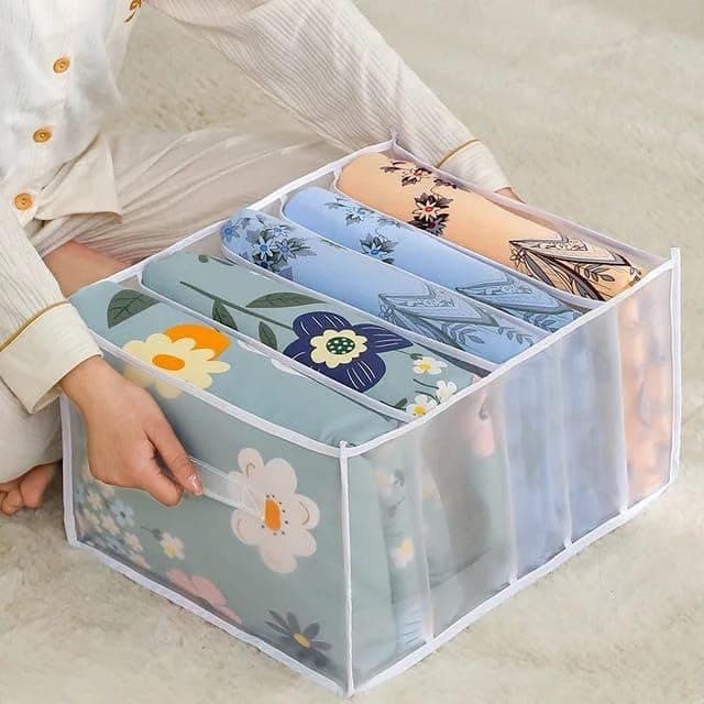 Generic Mesh Sheet Storage Organizer, 50 cm x 35 cm, 5-Compartment, Heavy Duty .ex Storage box
