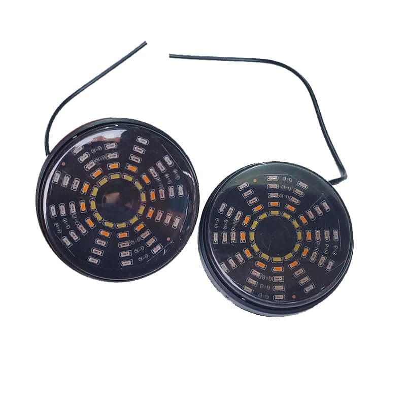 KaberTrade LED Light Disc - Multi Color - Moving Lighting Design with Different Patterns for Cars, Bikes and Home Decoration (2 Pieces, Diameter 7cm, Code:10046) Vehicle accent light
