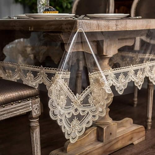 Table Cover Clear Waxed Leather Size 150 * 210cm Practical and Easy to Clean Daily for All Tables Adds a Tidy and Modern Touch to Home Tablecloth