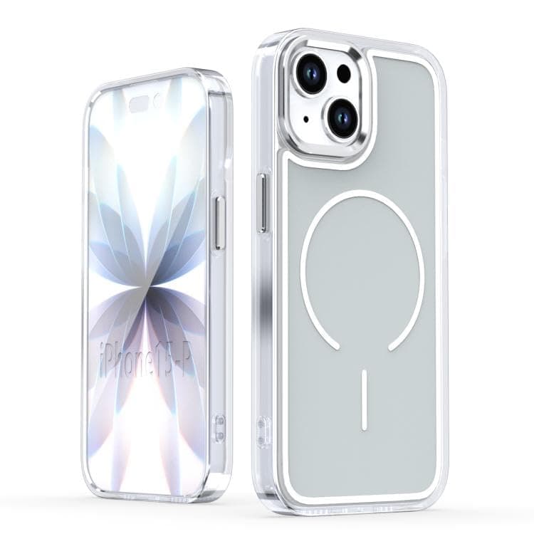 A Prem Phone (iphone13) Case With Adistinctive Design, Flexible Matte Back A Silicone Frame, And Shock-Resistant Edges. (Gray) Cellular phone case