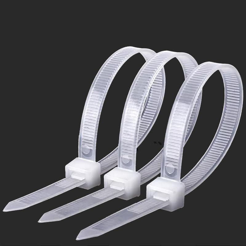 Cable Strap Tie, Aviz Plastic Tie Down Strap High Resistance for Indoor and Outdoor Use (100 Tie, White, 37cm, 7.6mm Wide) - By KaberTrade