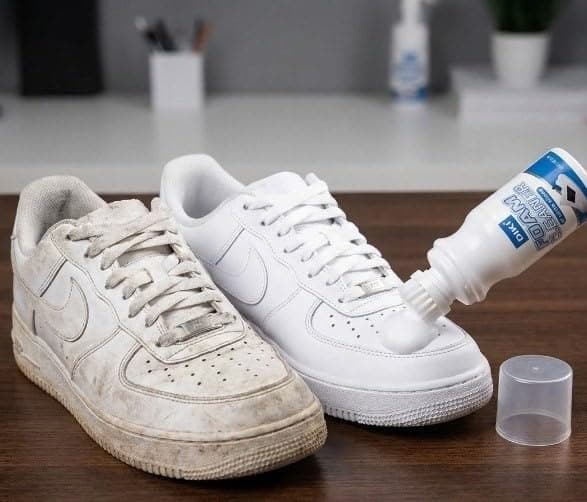 Foam Shoe Cleaner with Built-in Brush for Sneakers Casual Classic Shoes Footwear care kit