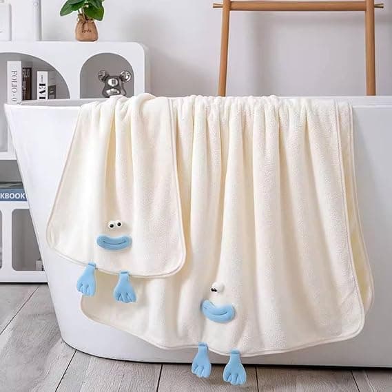 Microfiber Cotton Towel Large Super Absorbent for Dust and Water | Soft & Organized Towel for Daily Use & Kids pi