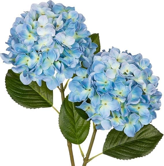 Artificial Rose Branches Multiple Colors for Home Office Vase Arrangement Decoration Gifts W Sky Blue Artificial plant