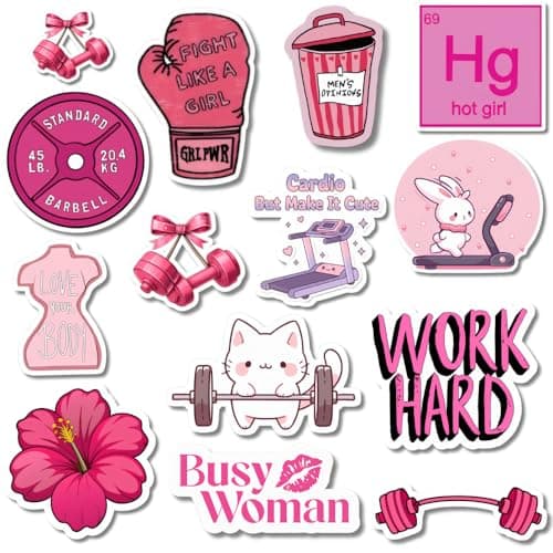 Laptop & Multipurpose Stickers – 18 Pcs Cute Quote Vinyl Decals | Waterproof, Scratch & Heat Resistant | For Laptops, Bottles, Mugs & Mirrors | Perfect Gear Personalization