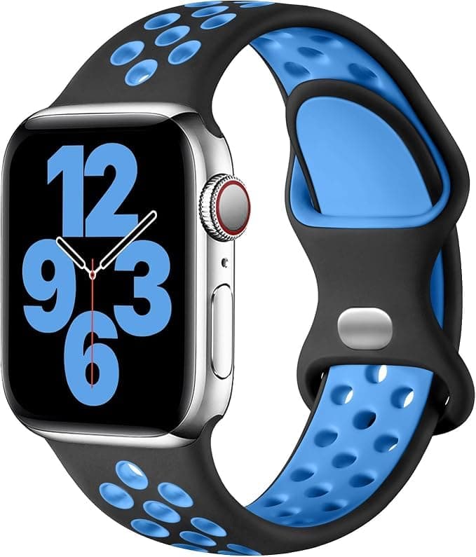 Strap (Compatible with Apple Watch Band 42mm 44mm 45mm 49mm), Breathable Silicone Sport Replacement Wristband Strap for iWatch Ultra/Ultra2 Series 11/10/9/8/7/6/5/4/3/2/1/SE/SE2
