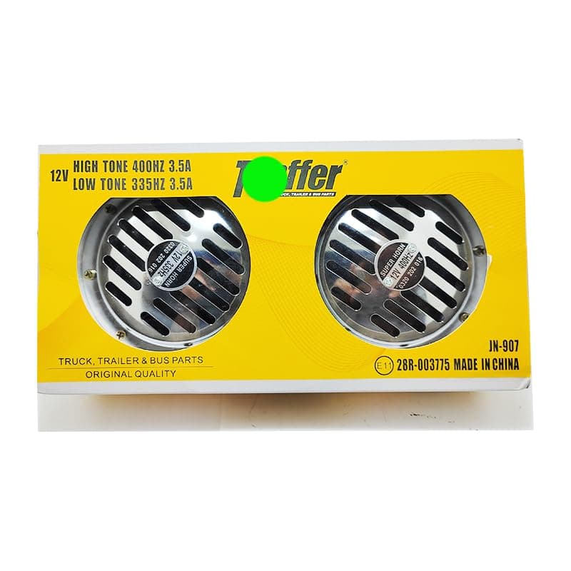 KaberTrade KaberTrade 12V Super Horn Double Car Clax Kit High Low 2 Tone Designed to Fit Cars, Trucks, Trailers, Buses (JN-907, Code :10509) Vehicle horn