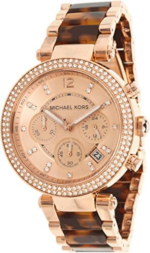 Michael Kors Ladies Chronograph Dial Two Tone Stainless Steel Band Watch [MK5538]