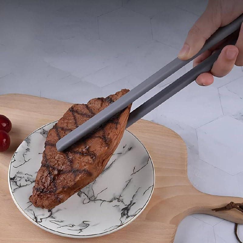 Silicone Heat Resistant Kitchen Glove Premium Milk Color Full Safety While Grilling and Frying Flexible Ergonomic Design Easily Used in Kitchen Daily | From Generic Tong utensil