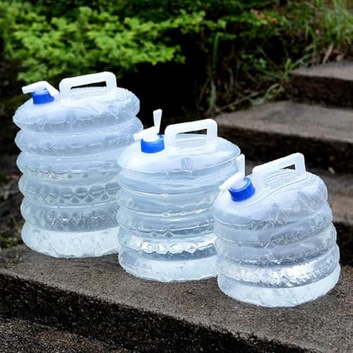 Foldable Water Jerrican with Portable Tap – Multi-Capacity Outdoor Camping Travel Container for Easy Storage & Use