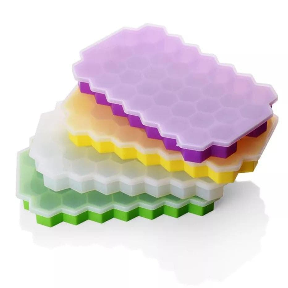 Ice Cube Tray with Removable Lids, BPA Free Honeycomb Ice Cube Mold