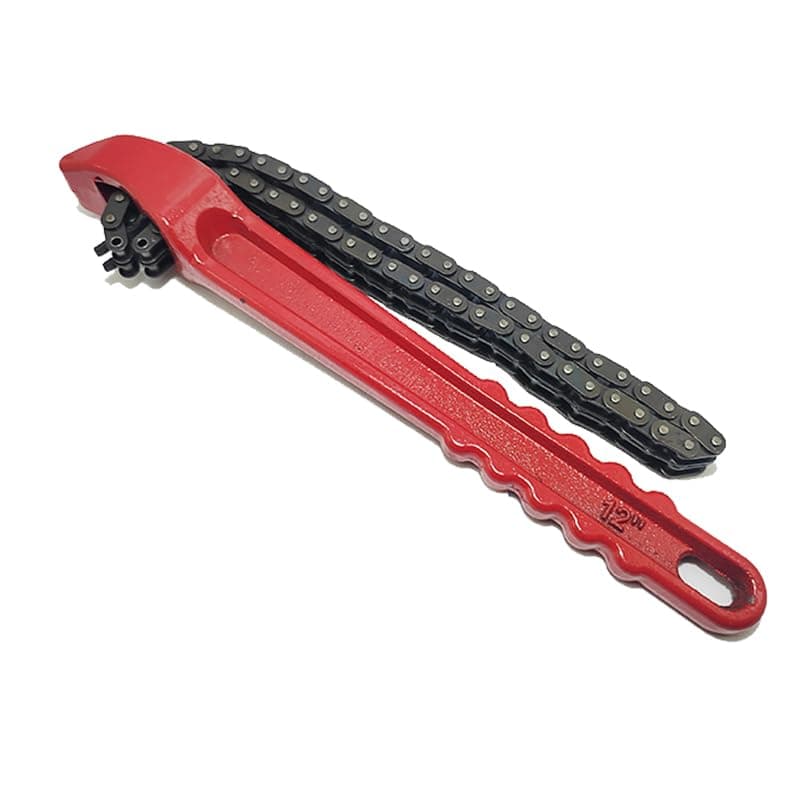 KaberTrade Double Chain Oil Filters Wrench Heavy Duty Anti-Skid Car Filters Removal Clamp High Strength Steel (Bearing Handle, 30cm Length, 12 Inch, Code:10131) by KaberTrade