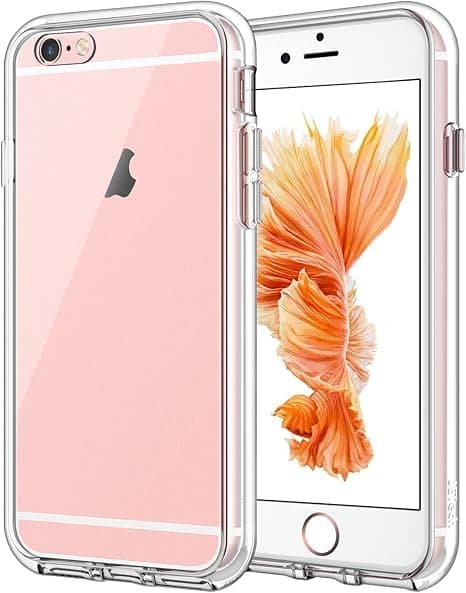 ELMO3EZZ Case for iPhone 6 and iPhone 6s, Non-Yellowing Shockproof Phone Bumper Cover, Anti-Scratch Clear Back (Clear) Cellular phone case