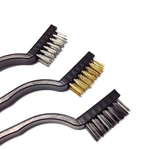 YXQ 3Pcs Wire Clean Brush Set with Handle Black Plastic for Home Kitchen Cleaning Welding Slag and Rust Gas Stove Smoke Machine Tool