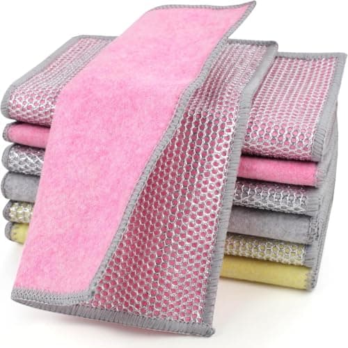 3 Pieces Wire Cleaning Cloth Set, Practical Kitchen Towels for Cleaning and Drying Dishes, Utensils, Surfaces, Convenient for Daily Kitchen Use