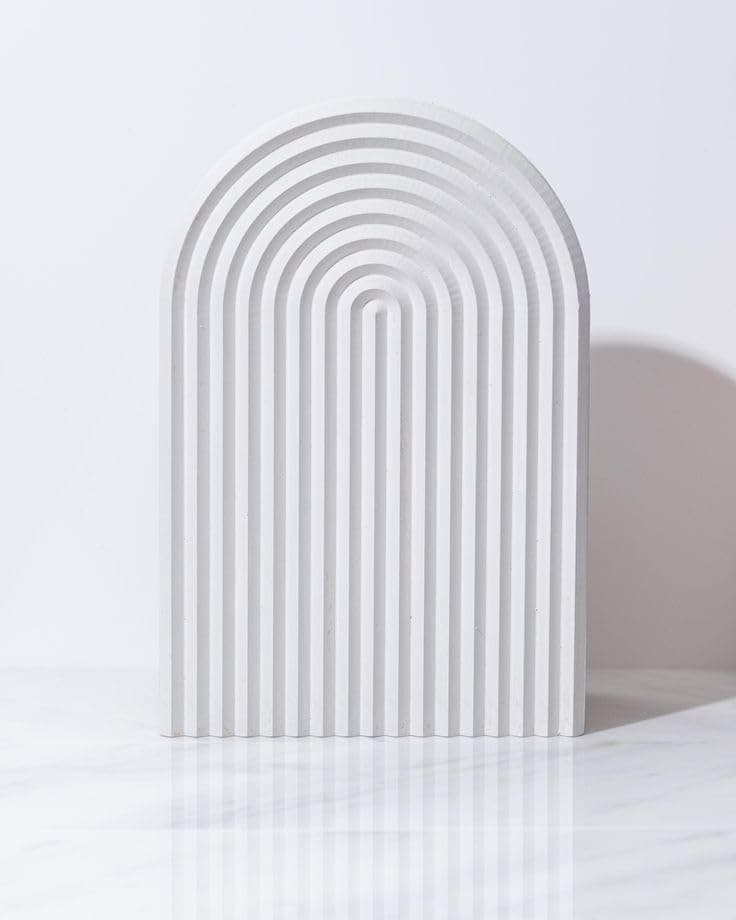 Modern Decorative White Arch Board, Wall Art Display Tray, Home Decor Accessory