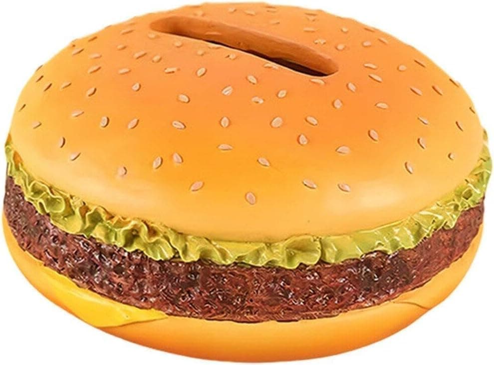 Burger Shaped Tissue Box Cover Funny Kitchen Decor Napkin Organizer