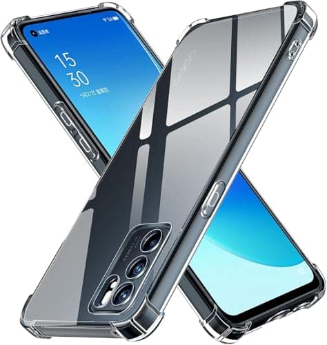 Clear Silicone Case for|(Compatible with Oppo Reno 6 4G) with Shockproof Protective Corners, Thin Soft Transparent Protective Flexible TPU Transparent Mobile Phone Case Scratch-Resistant Cellular phone case