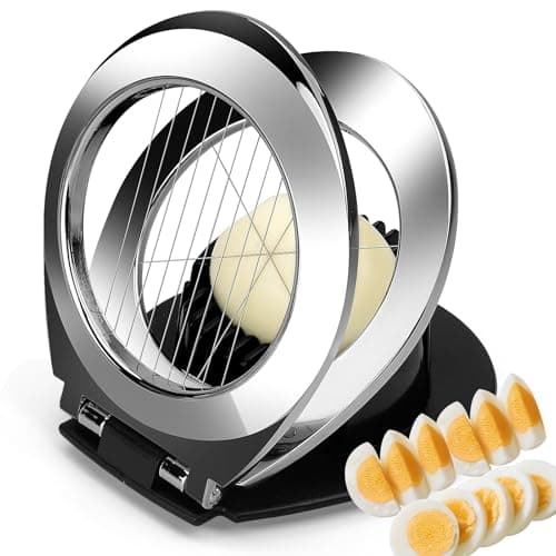 Bibury Egg Slicer, Egg Slicer for Hard Boiled Eggs, Egg Cutter Heavy Duty for Strawberry Fruit Garnish Slicer, Stainless Steel Wire with 3 Slicing Styles, Easy to Clean Food slicer