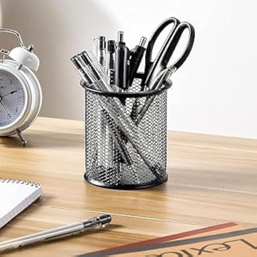 Metal Mesh Pen Holder - Cup Organizer for Desk Item container