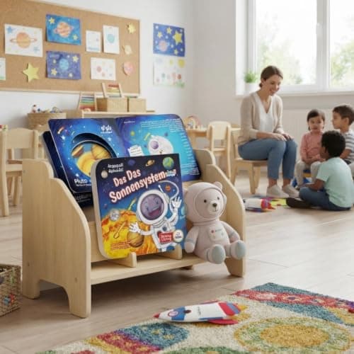 Interactive Solar System Illustrated Book Arabic English Space Learning