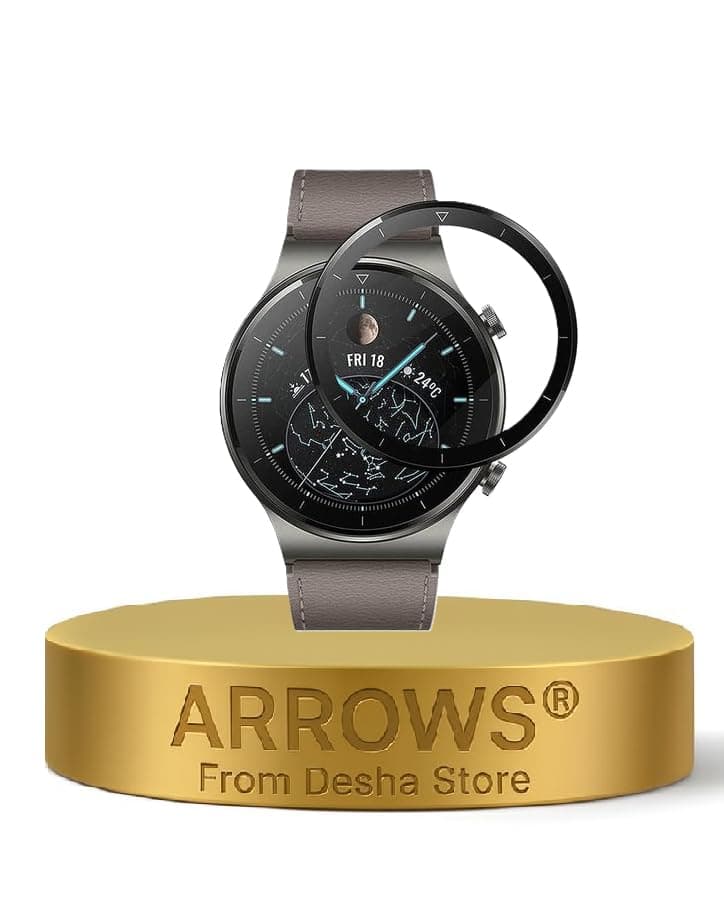 ARROWS Screen Protector for Huawei Watch GT3 Pro 46mm, Flexible HD Clear Film, 3D Curved Edge, Anti-Scratch, High Touch Sensitivity, Easy Installation, Not Glass