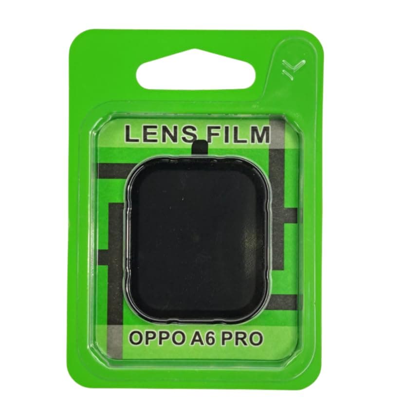 Camera Lens Protector for Oppo A6 Pro / A6 5G Accessories, 9H Tempered Glass Metal Ring Camera Cover Screen Protector, Case Friendly, Anti Scratch, Black