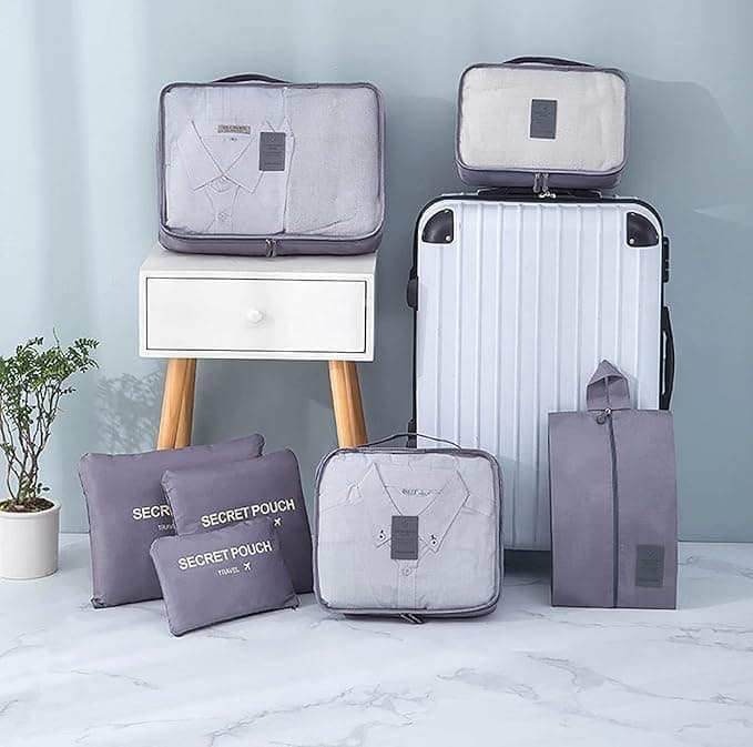 Multi-Piece Travel Luggage Organizer Set Suitcase Packing Cubes Storage Storage bag