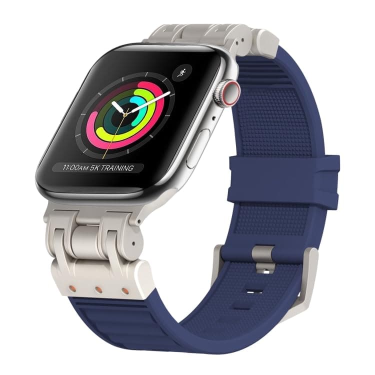 Rubber Bands for Apple Watch Band Ultra 3/2/1 Band Ultra 49mm Series 11 10 46mm 45mm 44mm 42mm SE 3/2/1 9 8 7 6 5 4 3 Men, Military Rugged Metal Connector Silicone Apple iWatch Sport Bands