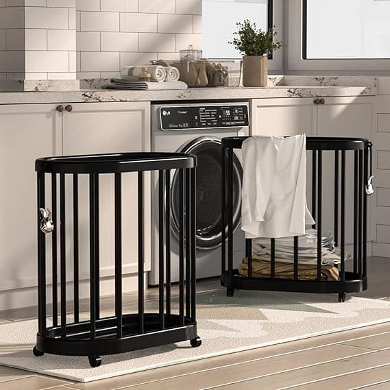 U-Shop Laundry Basket with Wheels, Portable Laundry Basket, Portable Storage Container for Tight Spaces and Corners, High Quality Materials Laundry hamper
