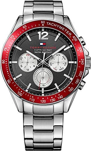 Tommy Hilfiger Mens Quartz Watch, multi dial Display and Stainless Steel Strap