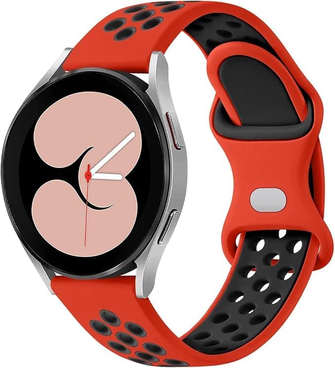 Straps (Compatible with Samsung Galaxy Watch 7 6 5 4 FE Strap 20mm 44mm/Watch 6 Classic 43mm 47mm/5 Pro 45mm/4 Classic 42mm 46mm, 40mm Soft Silicone Replacement Sport Band for