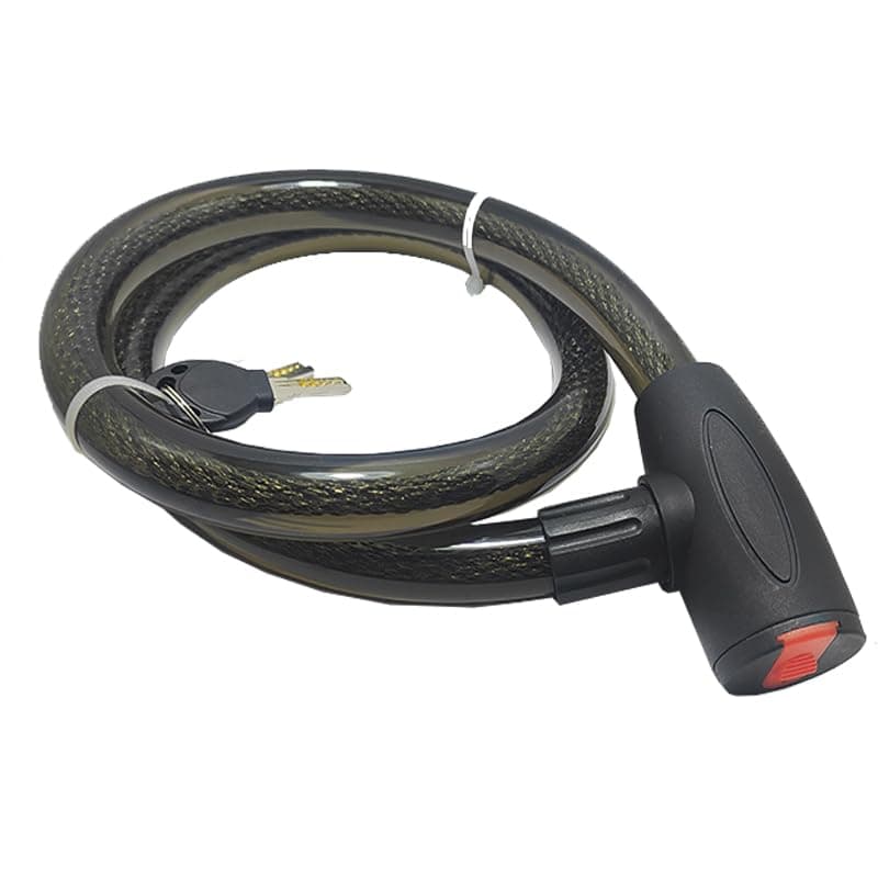 KaberTrade Bicycle Lock Motorcycle Scooter Universal Strong Durable Bicycle Motorcycle Bicycle Lock (Black Bearing Lock, Wire Length 110cm, Code :9870) by KaberTrade