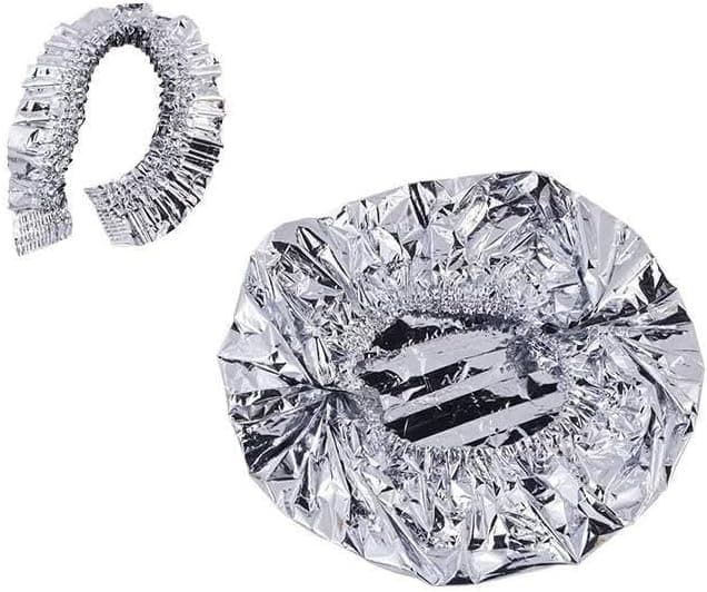 Reusable Silver Thermal Dish Covers - Stretchable Food Storage Lids (Up to 25cm) - 10-Pack for Kitchen & Daily Use