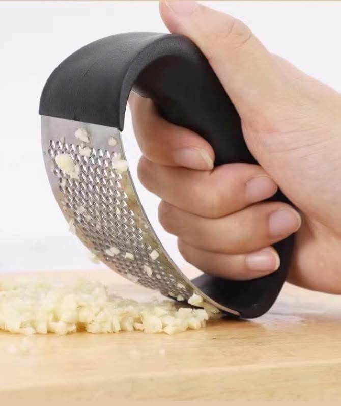 Stainless Steel Garlic Press Manual Mincer with Ergonomic Handle Tool