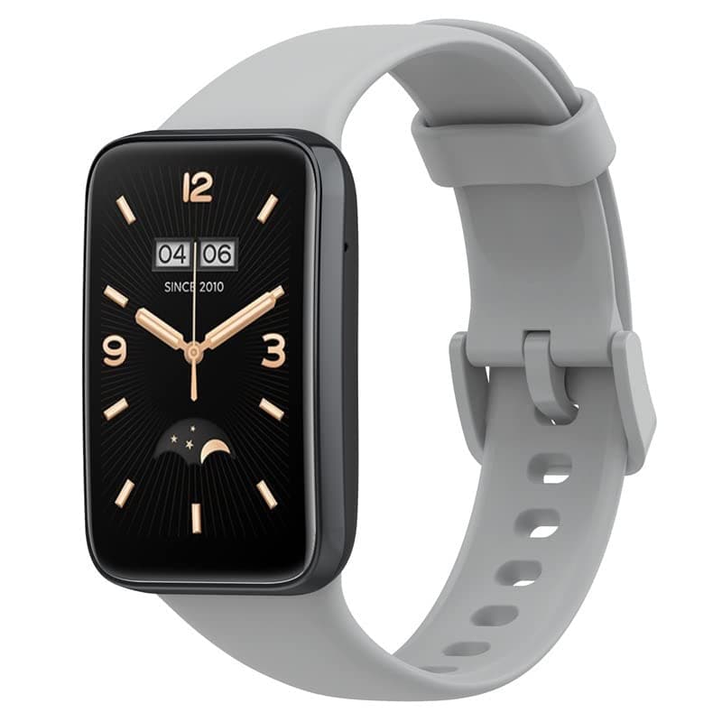 Generic Replacement Strap Compatible with Xiaomi Mi Band 7 Pro - Silicone Replacement Wristband Strap Compatible with Xiaomi Mi Band 7 Pro (Silicone Gray) Watch band