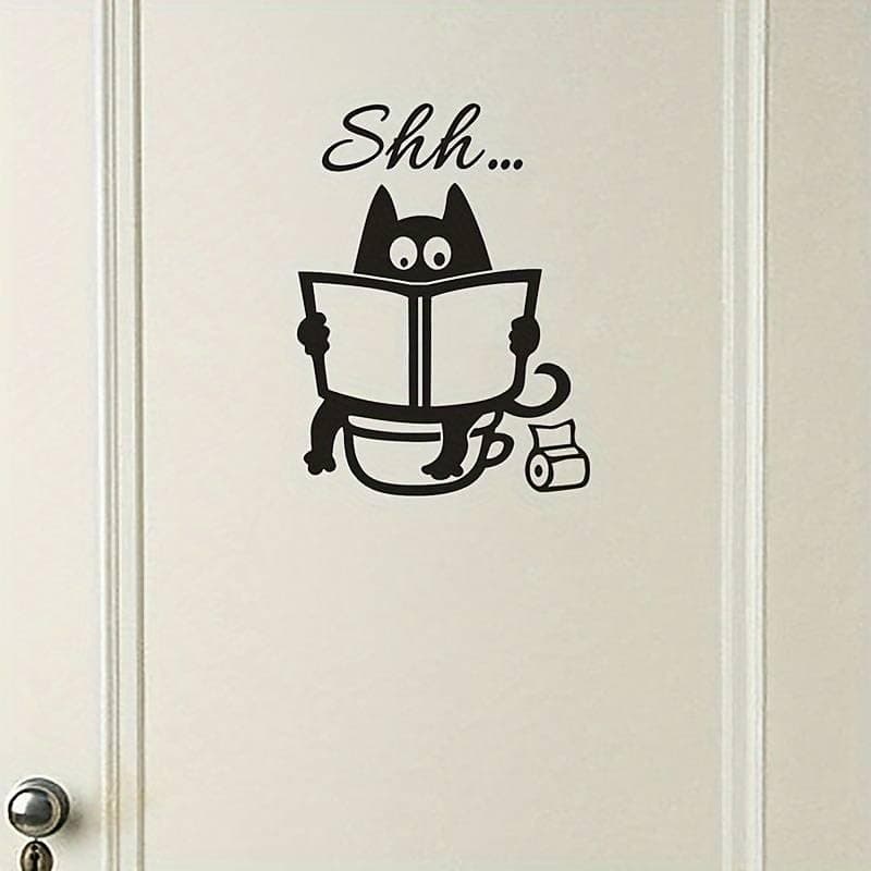 Funny and Lovely Toilet Stickers, Bathroom Door and Toilet Seat Decoration with Lovely Stickers, Removable Stickers, Self-Adhesive Sticker, Lovely Home Decoration, Home Necessity, Funny Things 24*20cm Sticker decal