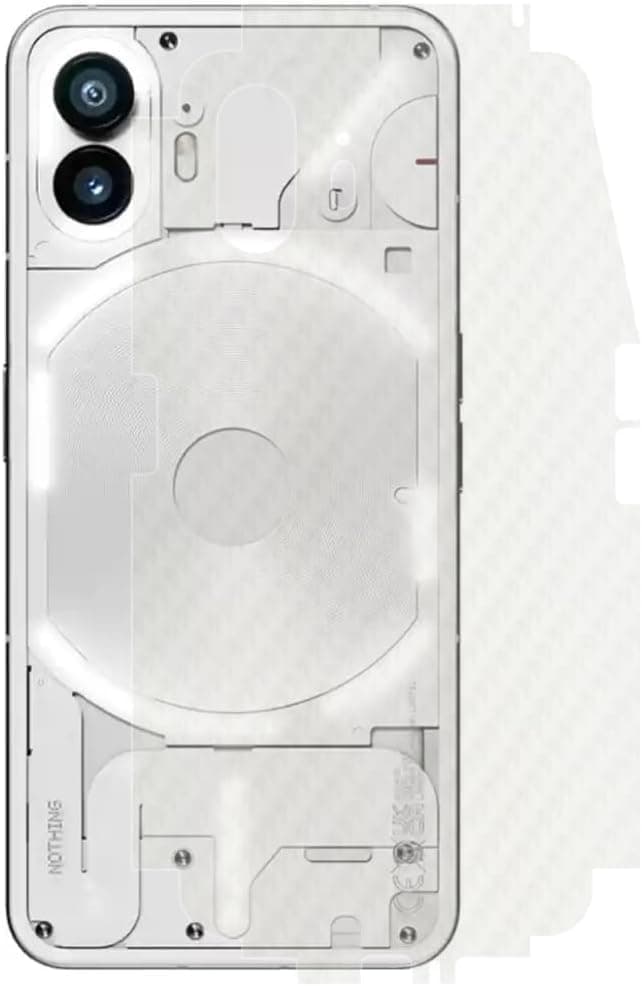 ARROWS Fiber carbon Matte Transparent Anti-Scratch Back Sticker Compatible With Nothing phone 2 (Two pieces) Cellular phone case