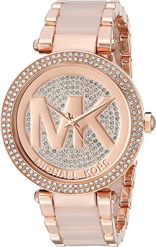 Michael Kors Watch for Women, Quartz Movement, Analog Display, Gold Gold Strap-MK6176, one size