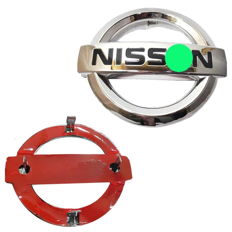 KaberTrade Kaber Trade 3D Car Emblem Sticker Sign Snap (Tag Compatible with Nessa? N17 Front, All Sentra Mo 13/14 and Some Other Models, Size 13 * 11cm, Code :7666) - KaberTrade Vehicle emblem