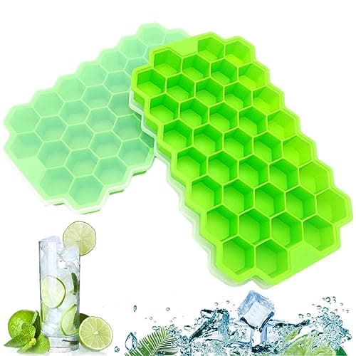 Alpha.Shop (Product Name) Flexible Plastic Honey Shape Ice Cube Mold with 37 Molds - Multi Color Ice cube tray