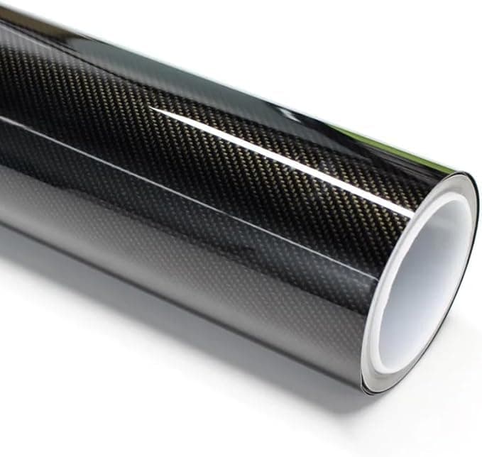 SACAR Premium Ultra Gloss Carbon Vinyl Roll, Self-Adhesive and Waterproof, Perfect for Cars, Laptops, Mobile, Furniture, Crafts (Black Black, Glossy, 1 Meter Length, 30 cm Wide) Sticker decal
