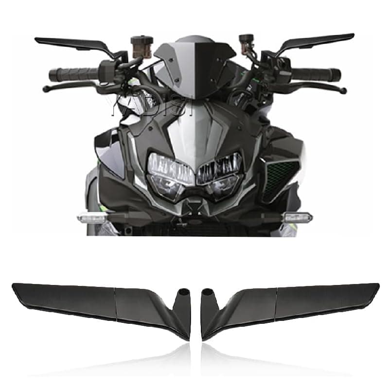 KaberTrade Adjustable Wing Mirrors Set, Hidden Mirrors Compatible with Most Motorcycles and Motorcycles (Airplane Mirrors, Code:9085)