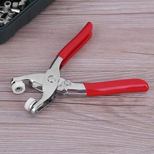 Hand Pliers 3/8" Pliers with Cap Handle and Open Loop, Craft Snap Zipper Pliers