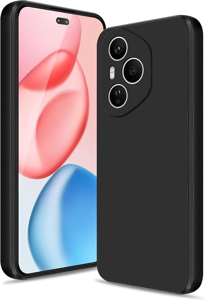 Case Cover (Compatible with for Honor 400 Pro), High-Quality Silicone Case, Full Body Mobile Phone Case with Silky Soft Touch, Scratch-Resistant Soft Microfibre Lining (Black) Cellular phone case