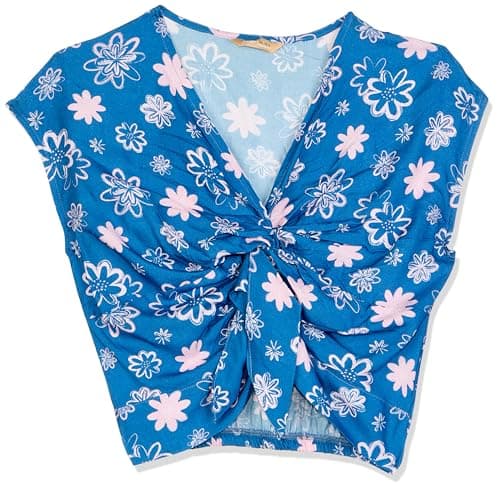 junior Girl Printed Flowry Sleeveless Blouse Blouse (pack of 1) Shirt