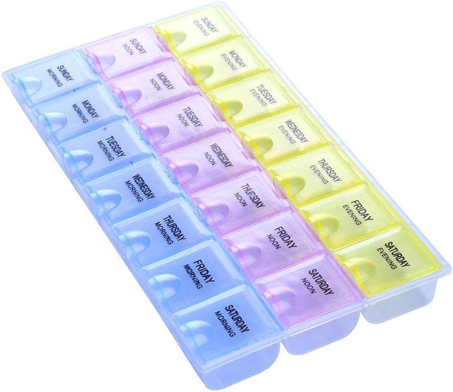 4 Week Modular Daily Organizer Storage Box 25x15 cm Multi Slot Portable Compartment Case Weekly Storage Solution Lightweight Travel Friendly Household Organization Container