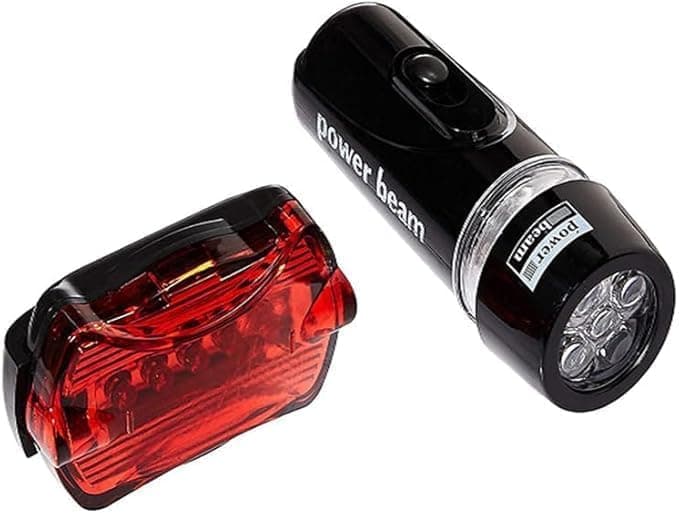 Morning Safety Rear Five LED Light Waterproof Super Bright Bicycle Front Light Set Five Light - aga
